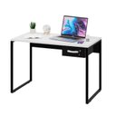 Ver imagem 2 de Mesa de Escritório Escrivaninha 1 Gaveta 100cm Industrial Branco