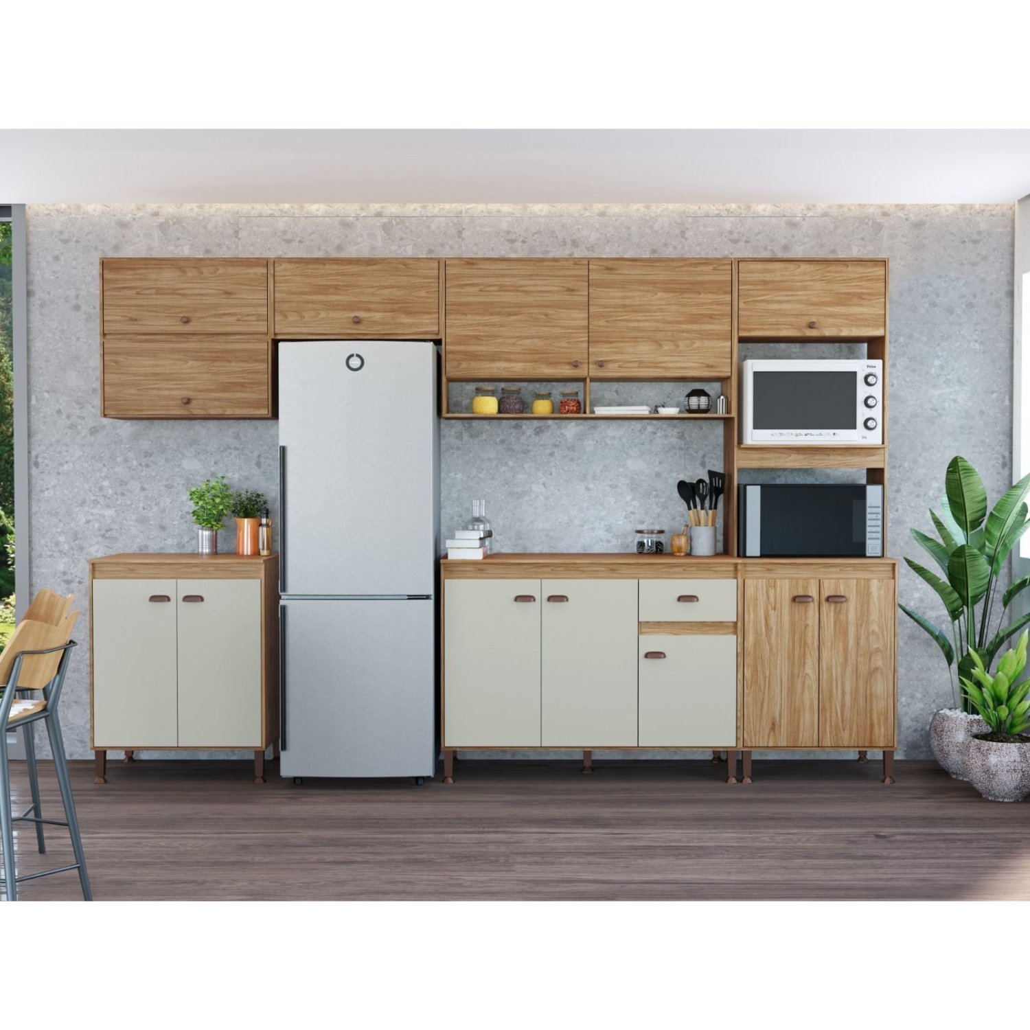 Cozinha Completa 13 Portas 1 Gaveta Mb 9003 Torino | MadeiraMadeira