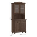 Ver imagem 3 de Cristaleira Madeira Maciça 4 Portas 88 Cm 8926 Cafe Milani Store
