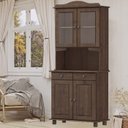 Ver imagem 2 de Cristaleira Madeira Maciça 4 Portas 88 Cm 8926 Cafe Milani Store