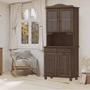 Ver mais imagens de Cristaleira Madeira Maciça 4 Portas 88 Cm 8926 Cafe Milani Store