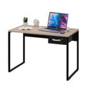 Ver imagem 2 de Mesa de Escritório Escrivaninha 1 Gaveta 100cm Industrial Carvalho Bege