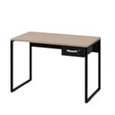 Ver imagem 3 de Mesa de Escritório Escrivaninha 1 Gaveta 100cm Industrial Carvalho Bege