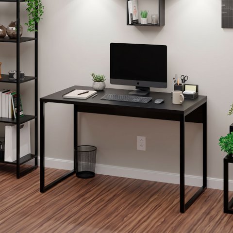 Escrivaninha Mesa Escritório Diretor Estilo 120cm Industrial Preto