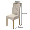 Ver imagem 4 de Conjunto 6 cadeiras Apogeu Amêndoa/linho Bege - Móveis Lopas