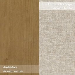 Conjunto 6 Cadeiras Apogeu Amêndoa/Linho Bege - Móveis Lopas - 5