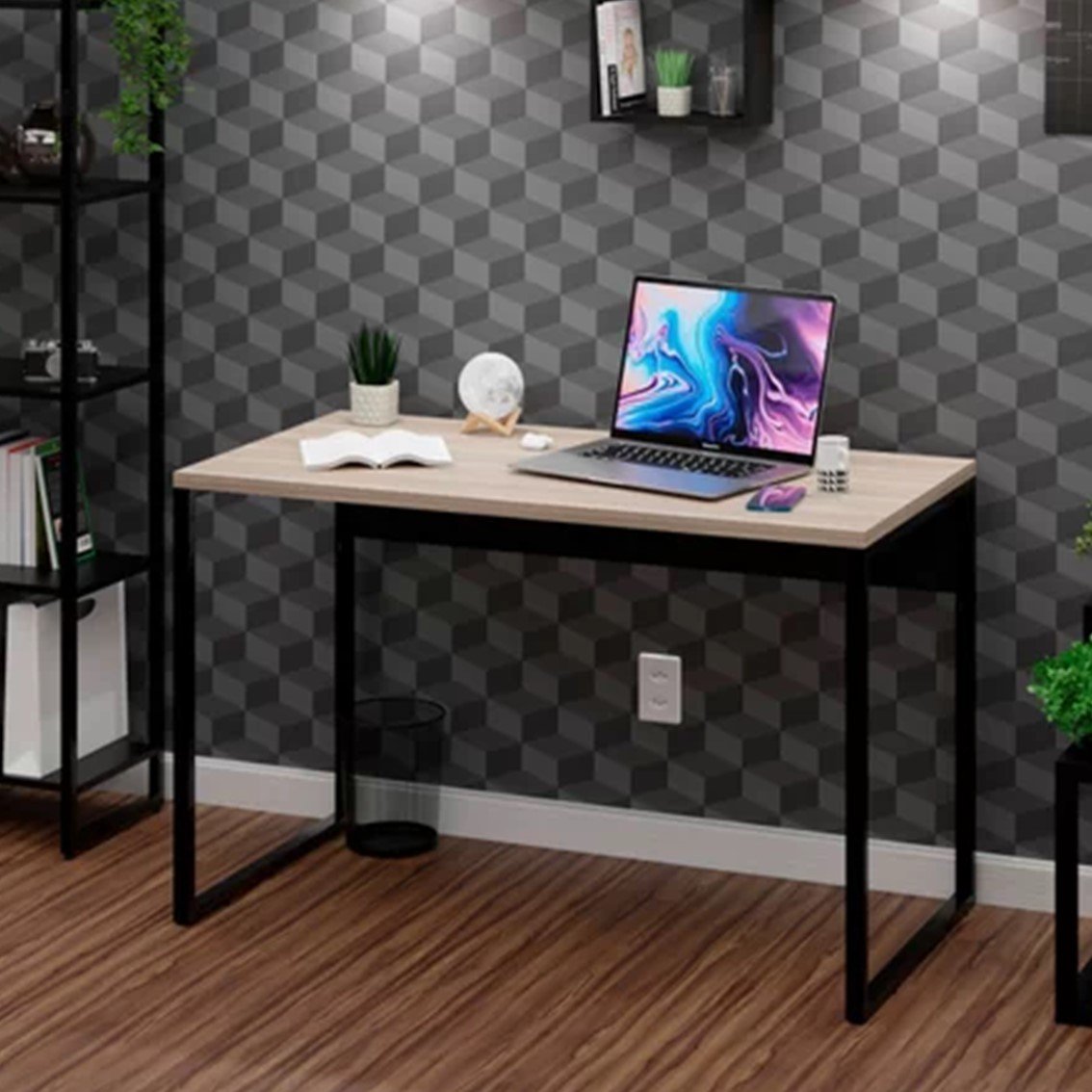 Mesa Para Escritório Escrivaninha Diretor Estilo Industrial 120cm - 1