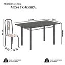 Ver imagem 3 de Conjunto Sala de Jantar com 6 Cadeiras Lívia Arabesco/Prata
