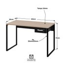 Ver imagem 4 de Escrivaninha Mesa Escritório Diretor 120cm Industrial Carvalho Bege