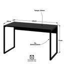Ver imagem 4 de Escrivaninha Mesa Escritório Escrivaninha Diretor Estilo 135cm Industrial Preto