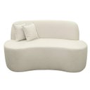 Ver imagem 2 de Sofá Minimalista Orgânico 2 Lugares Sala Bouclé:bouclé Off White