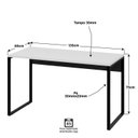 Ver imagem 4 de Escrivaninha Mesa Escritório Diretor Estilo 135cm Industrial Branco
