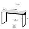 Escrivaninha Mesa Escritório Escrivaninha Diretor Estilo Industrial 135cm - 4