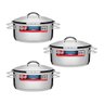 KIT - 3 Panelas Aço Inox Fundo Triplo Solar 4,7L PIT 1 - Tramontina - 1