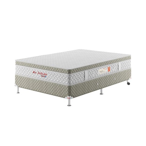 Cama Box Casal Bio Felicitá Spubio Incofal Bege 138x188x57cm