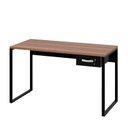 Ver imagem 3 de Escrivaninha Mesa Escritório Diretor 135cm Industrial Nogal Marrom