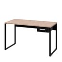 Ver imagem 3 de Escrivaninha Mesa Escritório Diretor 135cm Industrial Carvalho Bege