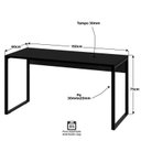 Ver imagem 4 de Escrivaninha Mesa Escritório Escrivaninha 150cm Industrial Preto