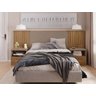 Cabeceira de Cama Extensível 2 Mesas com Gaveta Ripado 140/193 Lucius Casal Queen King Buriti/fendi - 2