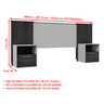 Cabeceira de Cama Extensível 2 Mesas com Gaveta Ripado 140/193 Lucius Casal Queen King Buriti/fendi - 5