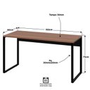 Ver imagem 4 de Escrivaninha Mesa Escritório Escrivaninha 150cm Industrial Nogal Marrom