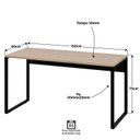 Ver imagem 4 de Escrivaninha Mesa Escritório Escrivaninha 150cm Industrial Carvalho Bege