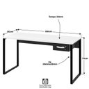 Ver imagem 5 de Escrivaninha Mesa de Escritório Industrial 150cm Branca
