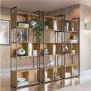 Ver imagem 2 de Kit 3 Estantes para Livros Industrial 7 Prateleiras 200cmx216cm Office