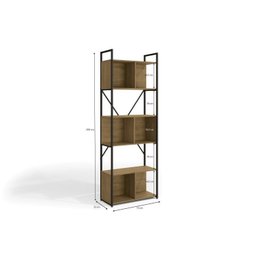 Kit 3 Estantes para Livros Industrial 7 Prateleiras 200cmx216cm Office - 3