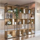 Ver imagem 1 de Kit 3 Estantes para Livros Industrial 7 Prateleiras 200cmx216cm Office