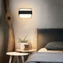 Ver imagem 6 de Arandela Aura 12W 3000k Preto Autovolt IP65 À Prova D'Água em Policarbonato Iluminação Externa Moder