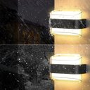 Ver imagem 4 de Arandela Aura 12W 3000k Preto Autovolt IP65 À Prova D'Água em Policarbonato Iluminação Externa Moder