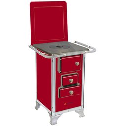 Fogão a Lenha Venâncio Tradicional Vermelho Nº00 com Tampa Fl00cx - 1