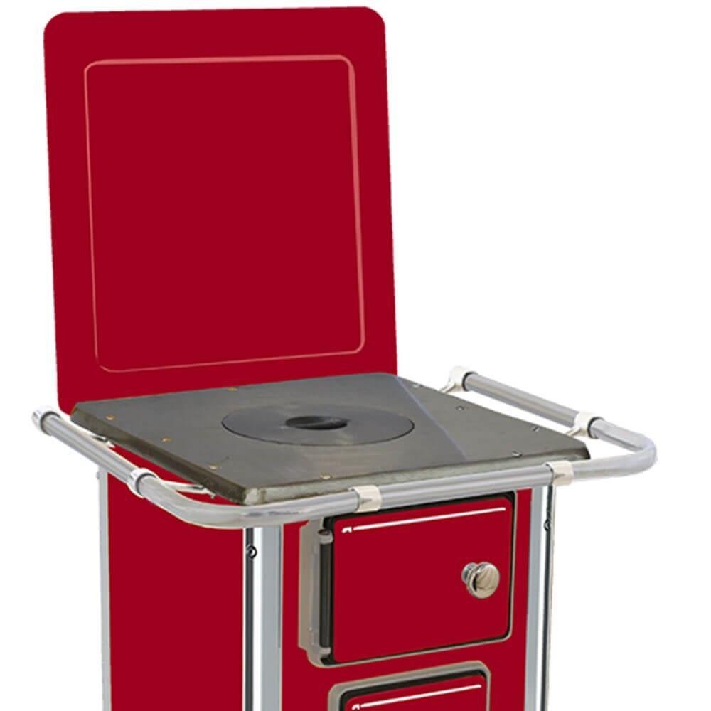 Fogão a Lenha Venâncio Tradicional Vermelho Nº00 com Tampa Fl00cx - 3