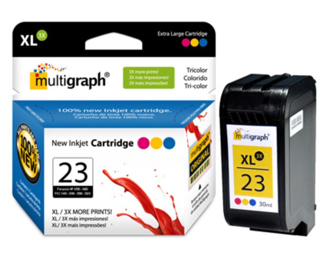 Cartucho multigraph 23xl color compativel novo | MadeiraMadeira