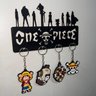 Kit Porta Chaves e Chaveiros One Piece Organizador Parede - 3