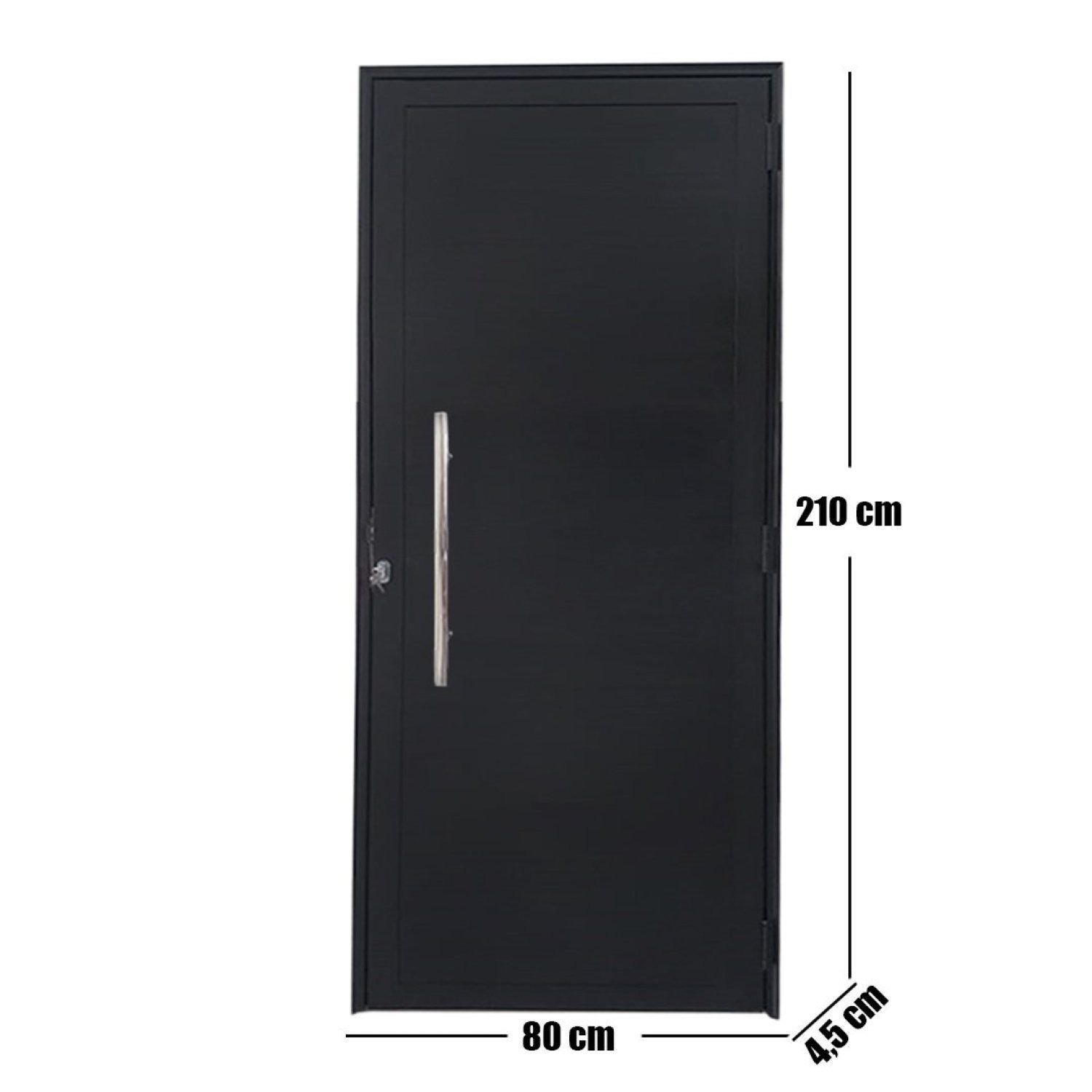 Porta Lambril de Alumínio 210 X 80cm com Puxador Linha Veneza