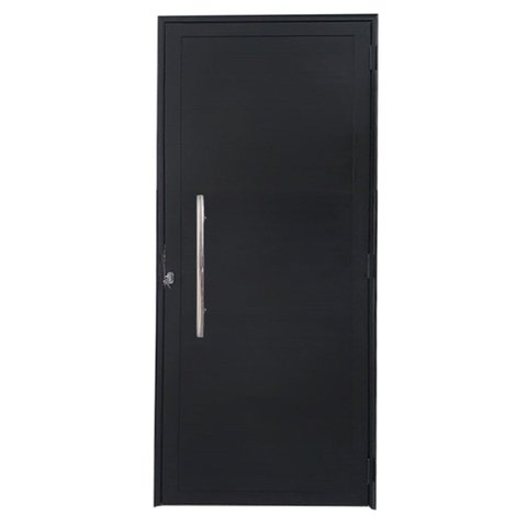 Porta Lambril de Alumínio 210 X 80cm com Puxador Linha Veneza Esquadrias Bergamo Abertura Direita