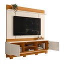 Ver imagem 3 de Estante Home Theater Siena Cinamomo/off White para Tv até 75” com Pés - Madetec