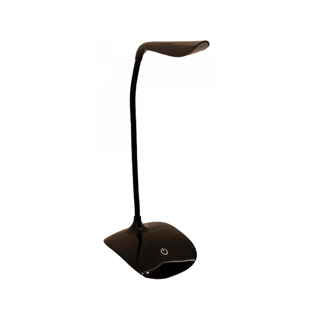 LUMINÁRIA DE MESA PRETA ARTICULÁVEL LED COM BASE RETA Essencial Iluminação - 1