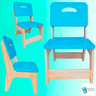 Mesa com Cadeira Infantil de Madeira Resitente Azul Suporta 90kg - 6