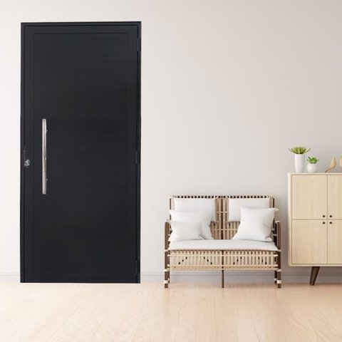 Porta Lambril de Alumínio 210 X 80cm com Puxador Linha Veneza Abertura Esquerda