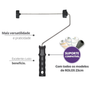 Ver imagem 4 de Kit Pintura Basic 3 Peças Suporte, Rolo de Lã e Bandeja Grande Cor Preto Durín
