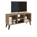 Ver imagem 4 de Rack Sala para Tv até 32 Polegadas 2 Portas 851 Casamia - Mel e Off White