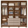 Guarda Roupa Casal Ambiente San Francisco 6 Portas Carvalho Fendi com Espelho - Moval - 3