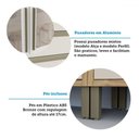 Ver mais imagens de Armário de Cozinha com Balcão e Tampo 17 Portas 5 Gavetas Pérola 100% Mdf Vidro Reflecta Amêndoa/off