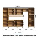 Ver imagem 4 de Armário de Cozinha com Balcão e Tampo 17 Portas 5 Gavetas Pérola 100% Mdf Vidro Reflecta Amêndoa/off