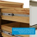 Ver imagem 6 de Armário de Cozinha com Balcão e Tampo 17 Portas 5 Gavetas Pérola 100% Mdf Vidro Reflecta Amêndoa/off