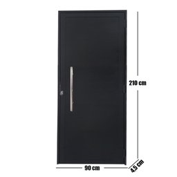 Porta Lambril de Alumínio 210 x 90cm com Puxador Linha Veneza Lado Esquerdo - 5