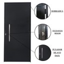 Ver imagem 4 de Porta Lambril de Alumínio 210 x 90cm com Puxador Linha Veneza Abertura Esquerda Preto Esquadrias Bergamo
